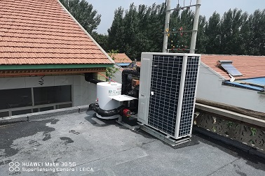 昌乐县赵家淳于自建房全直流变频空气能热泵调试完成